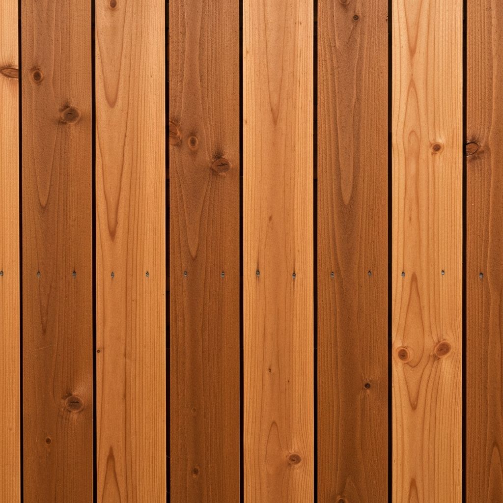 Beautiful stained wood fence